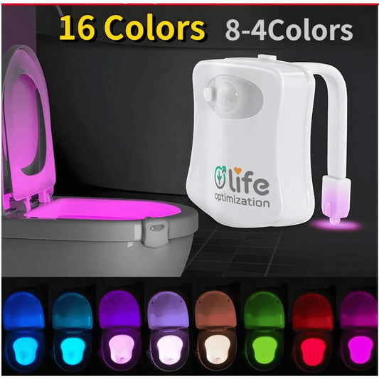 LooGlow™ Motion Sensor Toilet Light – 4, 8, or 16 Colors for a Fun Nighttime Bathroom Glow